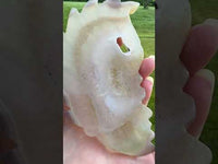 Druzy Agate Geode Carved Native American #7