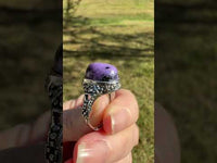 Natural Charoite Ring #32