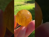 Yellow with Purple Fluorite Sphere #2