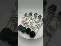 Fluorite Forever Roses with Silvertone Stem