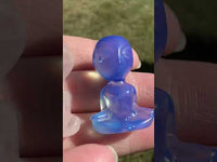 Carved Gemstone Yoga Alien