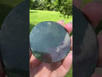 Moss Agate Polished Round Slice #8