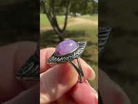 Natural Charoite Ring #15