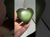 Rainbow Sheen Obsidian Heart #15