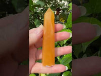 Orange Mexican Calcite Obelisk Tower #4
