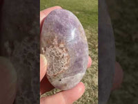 Amethyst Mixed with Stripe Agate Palm Stone #11