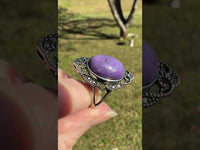 Natural Charoite Ring #41