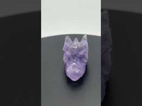 Purple Fluorite Dragon Head Carving