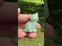 Green Aventurine Carved Cat #3