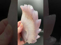 Druzy Dendrite Agate Geode Indigenous-Inspired Profile Headdress Carving #9