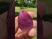 Pear Shape Candy Fluorite Cabochon #18