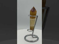 Carved Fluorite Scepter with Rainbows #2