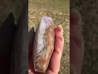 Amethyst Mixed with Stripe Agate Palm Stone #3