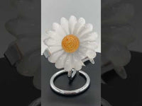 Selenite Daisy Carving with Stand