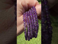 Natural Amethyst 4mm 7.5” Bracelet