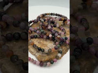 Watermelon Tourmaline 6mm Stretch Bracelet 7.5"