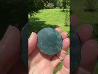 Moss Agate Polished Round Slice #35