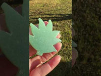 Green Aventurine Cannabis Leaf Carving #2