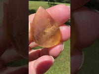 Pear Shape Candy Fluorite Cabochon #14