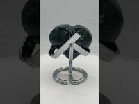 Moss Agate Carved Heart #5