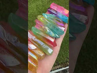 Aura Colorful Clear Quartz Points Large