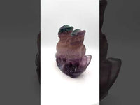 Carved Fluorite Owls