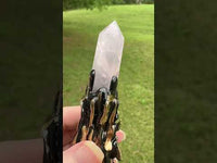 Rose Quartz & Green Aventurine Decorative Broom