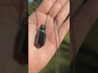 Black Obsidian Perfume/Essential Oil Bottle Necklace
