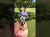 Natural Charoite Ring #8