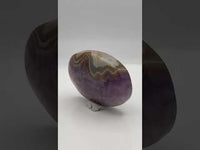 Amethyst Mixed with Stripe Agate Palm Stone #1
