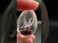 Beautiful Pegasus Garden Quartz Inner Scene Carving #5