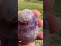 Amethyst Mixed with Stripe Agate Palm Stone #12