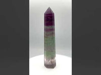 Large Fat Watermelon Fluorite Tower #1