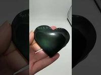 Rainbow Sheen Obsidian Heart #12