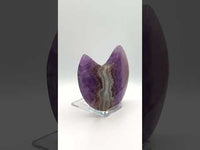 Amethyst Lace Agate Large Moon #2