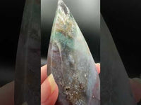 Ocean Jasper Polished Arrow Flame Freeform #2 – Green & Multicolor