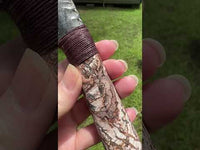 Handmade Silver Sheen Obsidian and Bird's Eye Rhyolite Dagger With Case