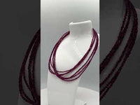 Natural 2mm Ruby Faceted Necklaces
