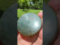 Moss Agate Polished Round Slice #12