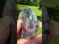 Moss Agate Polished Round Slice #2