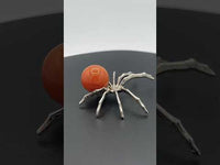 Spider with Orange Aventurine Sphere