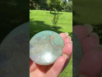 Moss Agate Polished Round Slice #16