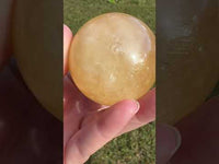 Honey Calcite Sphere #7