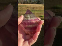 Rhombus Shaped Fluorite Carving with Stand #6