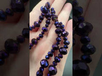 Velvet Amethyst Graduated Faceted Glass Bead Strands for Jewelry Making