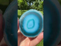 Dyed Blue Agate Slice #27