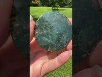 Moss Agate Polished Round Slice #31