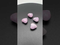 Mini Puffy Lepidolite Hearts – Natural Polished Gemstone Hearts (15mm)
