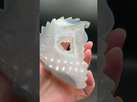 Druzy Agate Geode Indigenous-Inspired Profile Headdress Carving #6