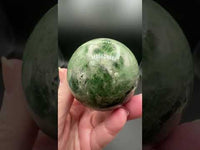 Natural Green Diopside Crystal Sphere 327g – Polished Gemstone #3